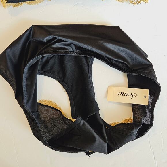 Soma LE Gold Embroidered Decadence Full Coverage Bra Womens 34D Hipster Medium - Picture 6 of 10